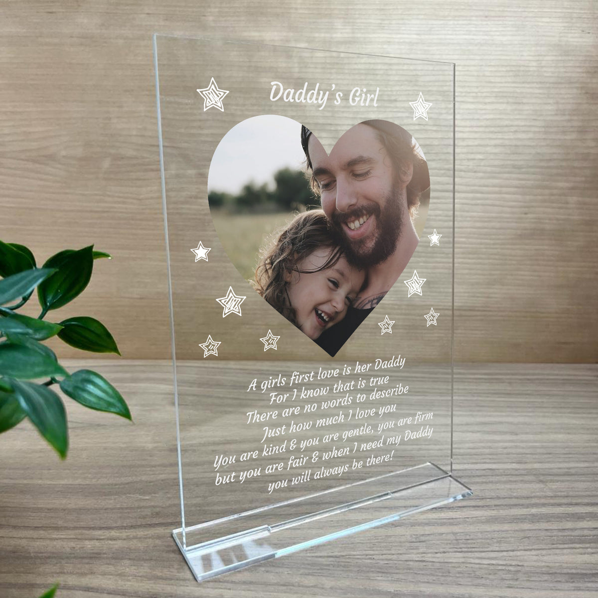 Personalised Daddy Daughter Photo Plaque Gifts For Daddy