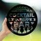 Cocktail Bar Welcome Sign Wall Mounted Home Bar Pub Sign 35x35cm