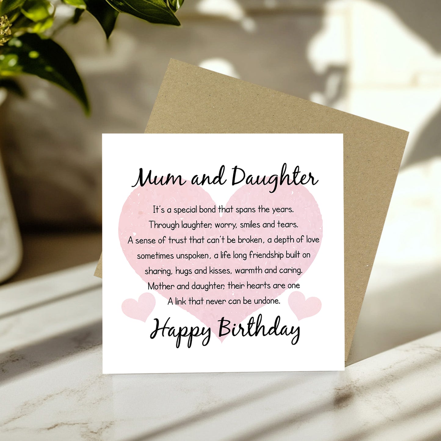 Birthday Card Card for Mum Mother Mum And Daughter Card