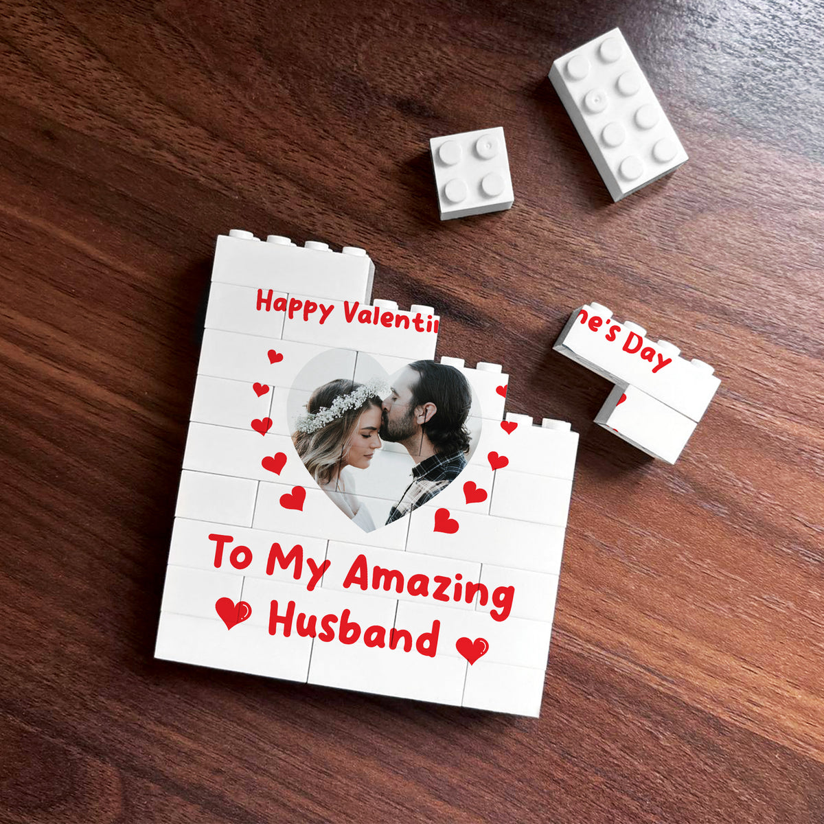 Personalised Valentines Day Gift For Husband Brick Photo Block