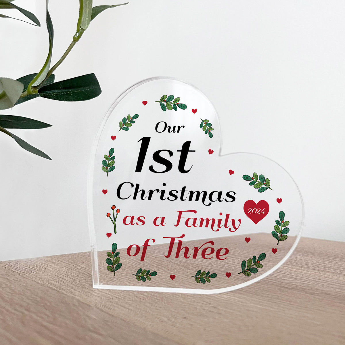 Our 1st Christmas As A Family Of Three Personalised Family Gift