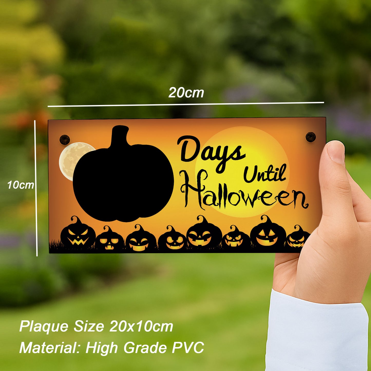 Days Until Halloween Countdown Signs Novelty Halloween Decor