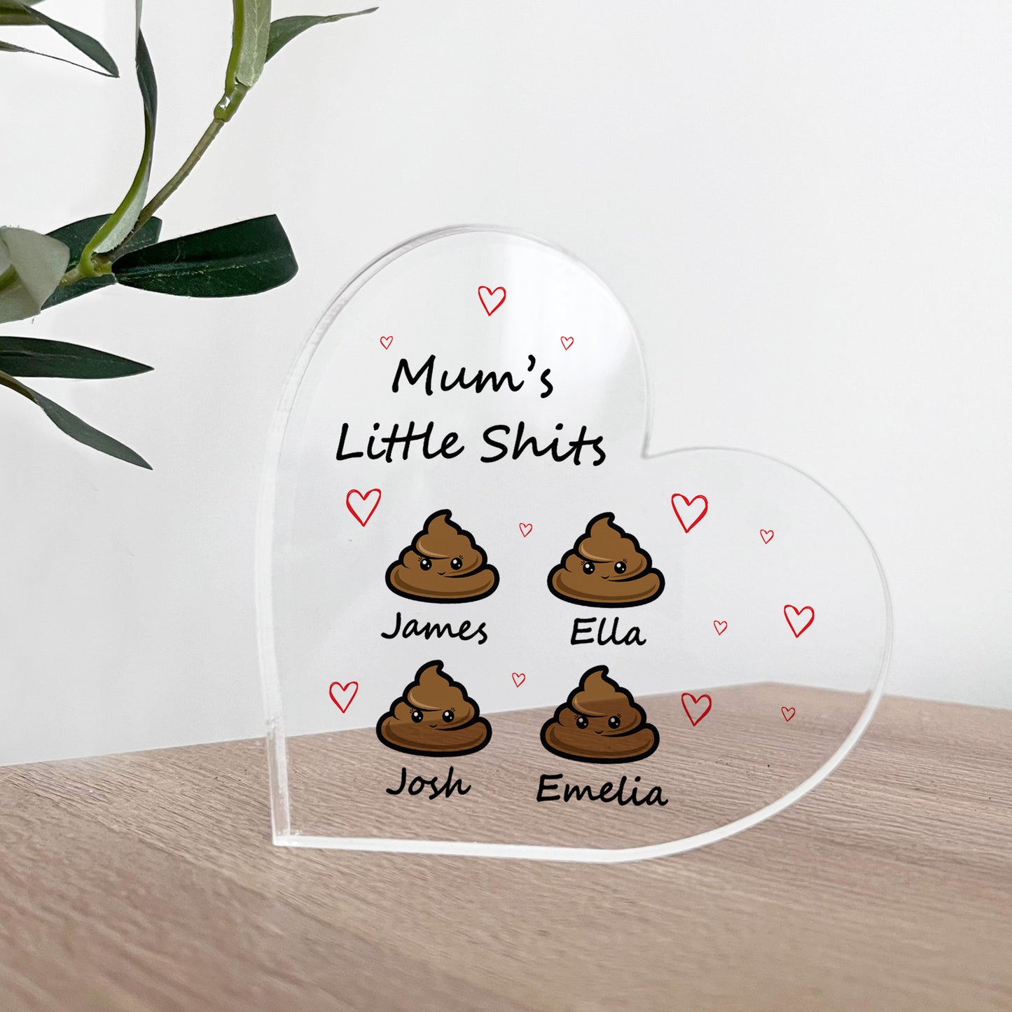 Mum Gift Personalised Birthday Gift For Mum Acrylic Heart Funny