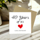 40th Anniversary Card For Husband Wife Grandparents