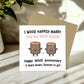 Funny Wood Anniversary Card For Husband Wife 5th Anniversary Car