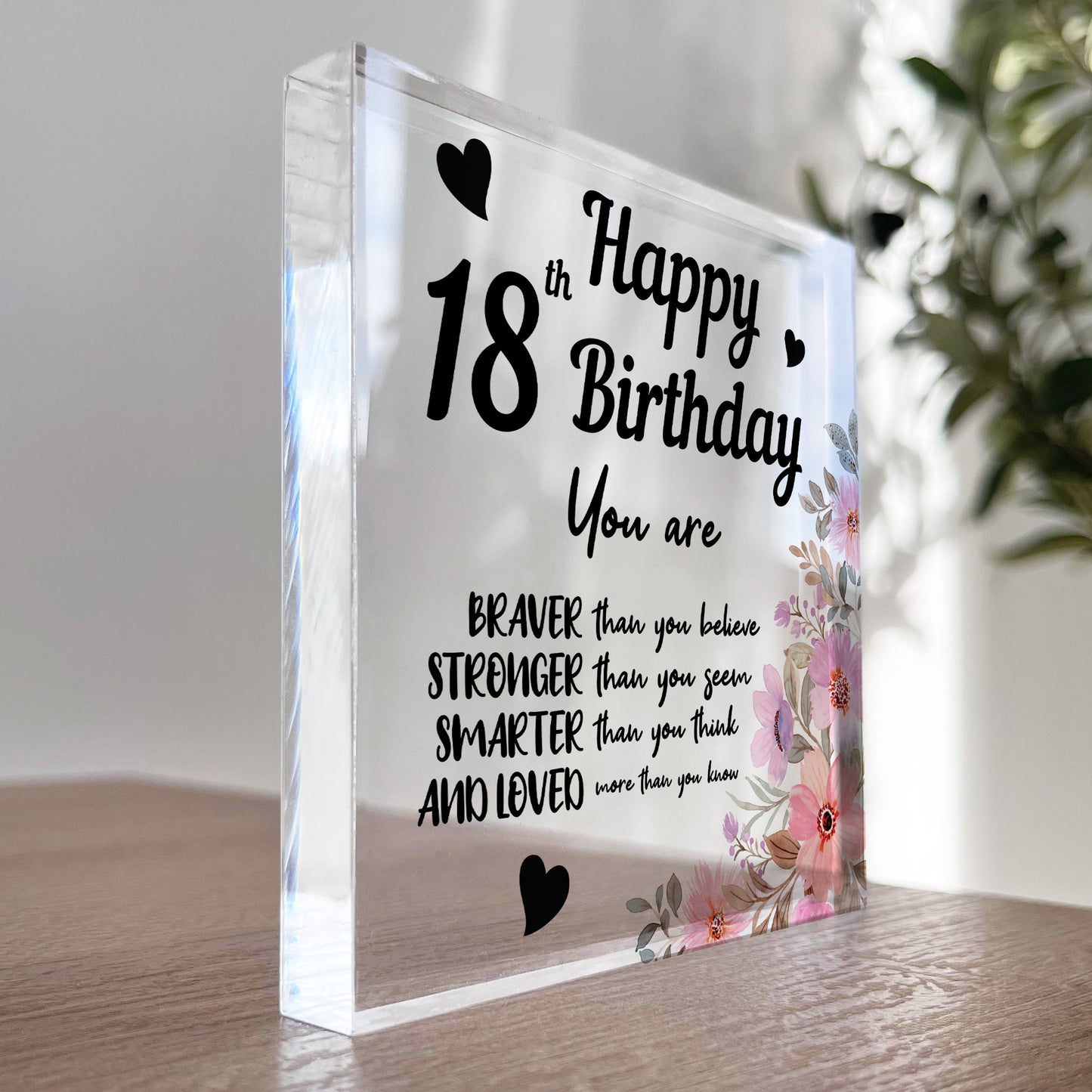 18th Birthday Acrylic Plaque 18th Birthday Gifts for Girls