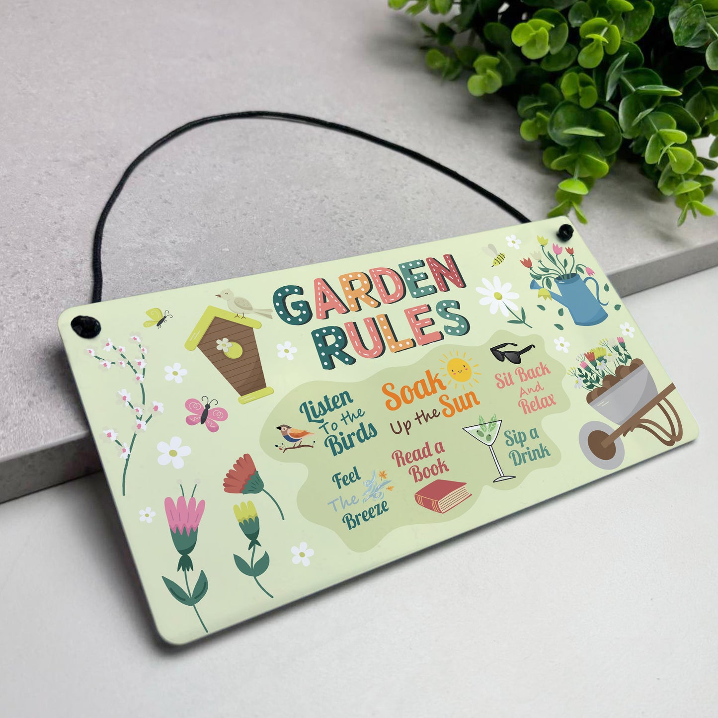 Garden Sign For Outside Hanging Beautiful Garden Rules Sign