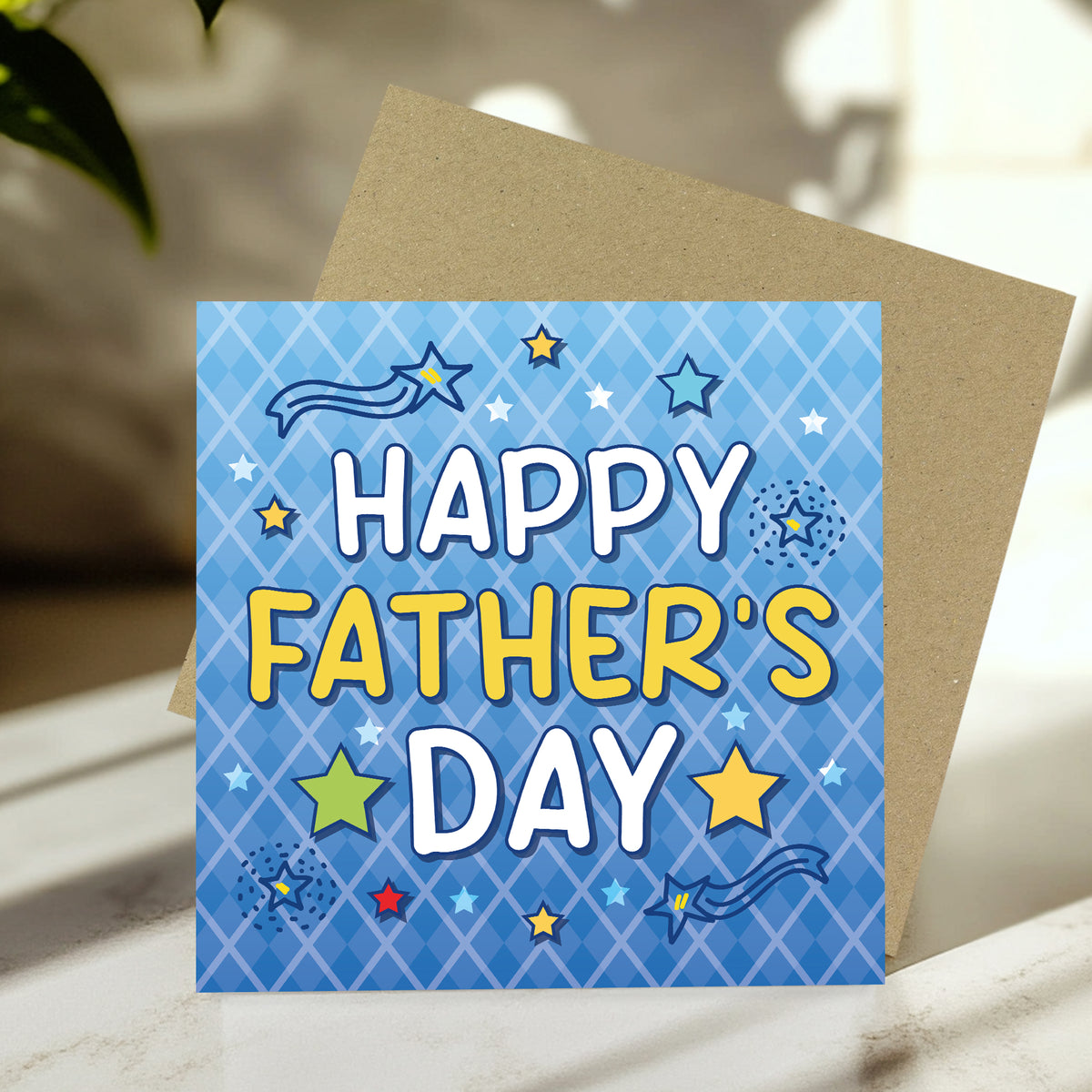 Fun Dad Card For Fathers Day With Envelope Colouful Card