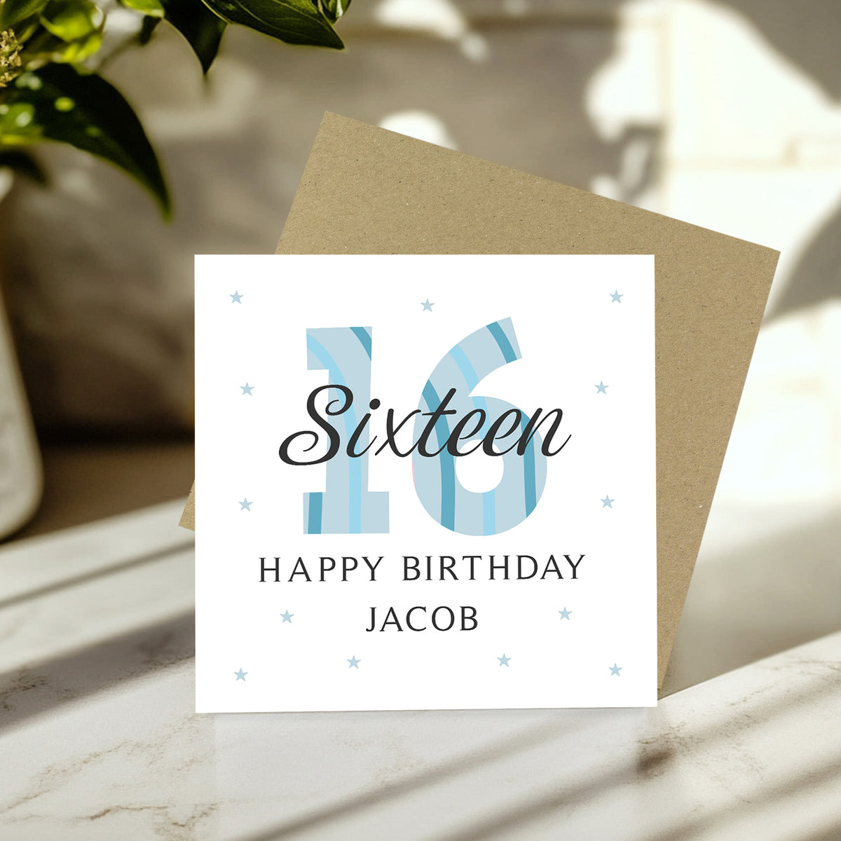 Personalised 16th Birthday Cards For Men Brother Son Grandson