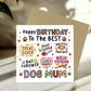 Birthday Card From The Dog Birthday Card For Best Dog Mum