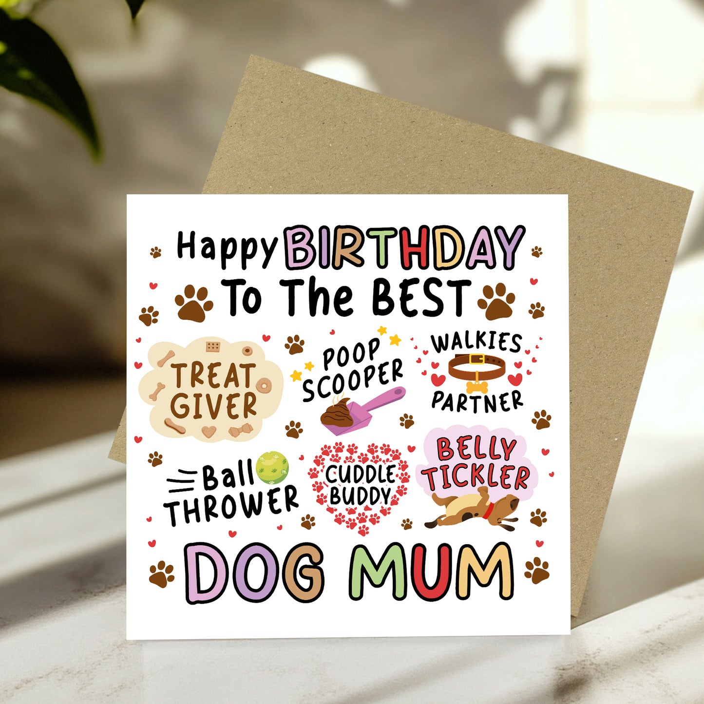 Birthday Card From The Dog Birthday Card For Best Dog Mum