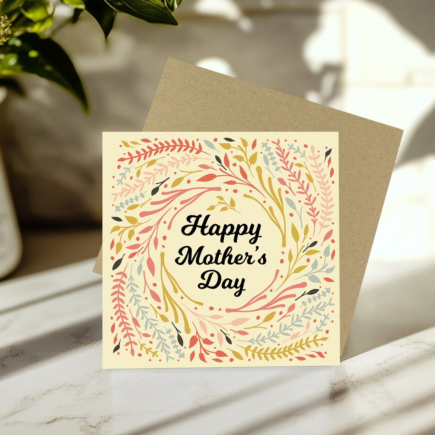 Mothers Day Card For Mum Happy Mother's Day Card 14.5x14.5cm