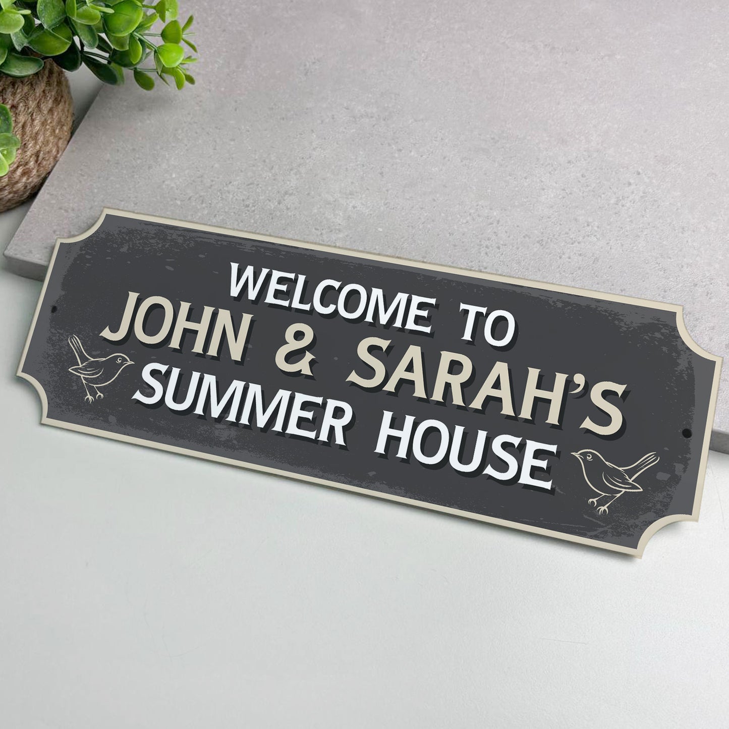 Personalised Summer House Sign Outdoor Wall 30x10cm Garden