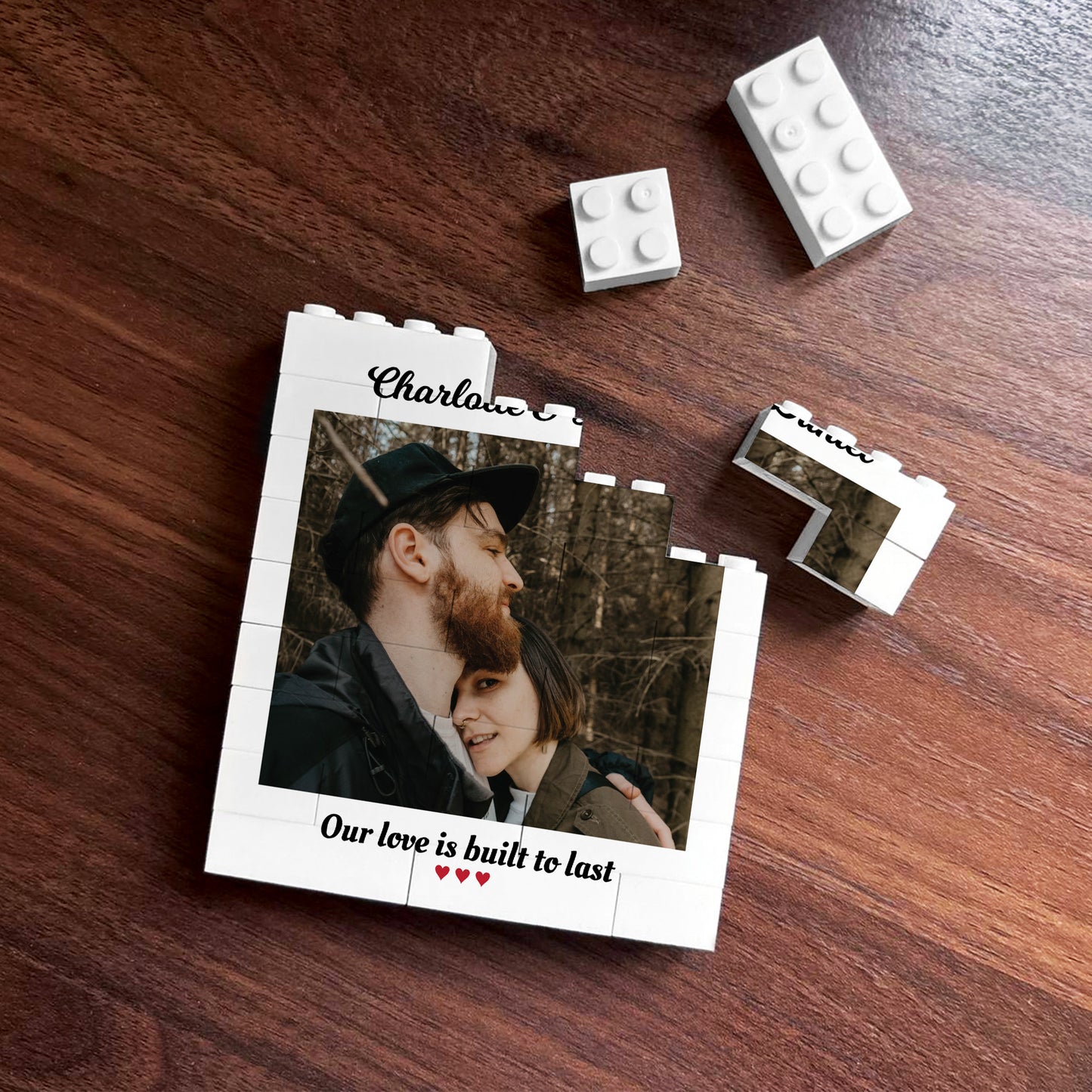 Personalised Photo Block Gift for Boyfriend Girlfriend Husband