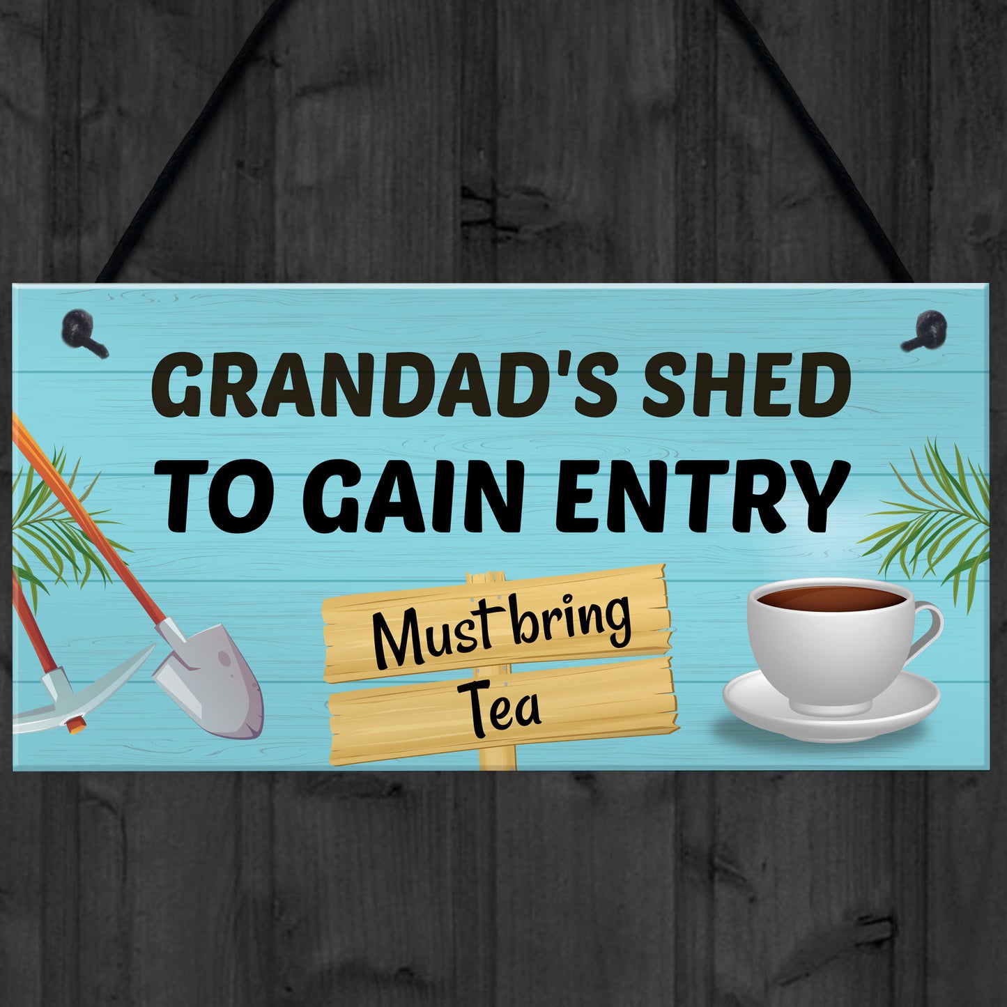 Funny Grandads Shed Sign Hanging Wall Door Plaque Shed Signs