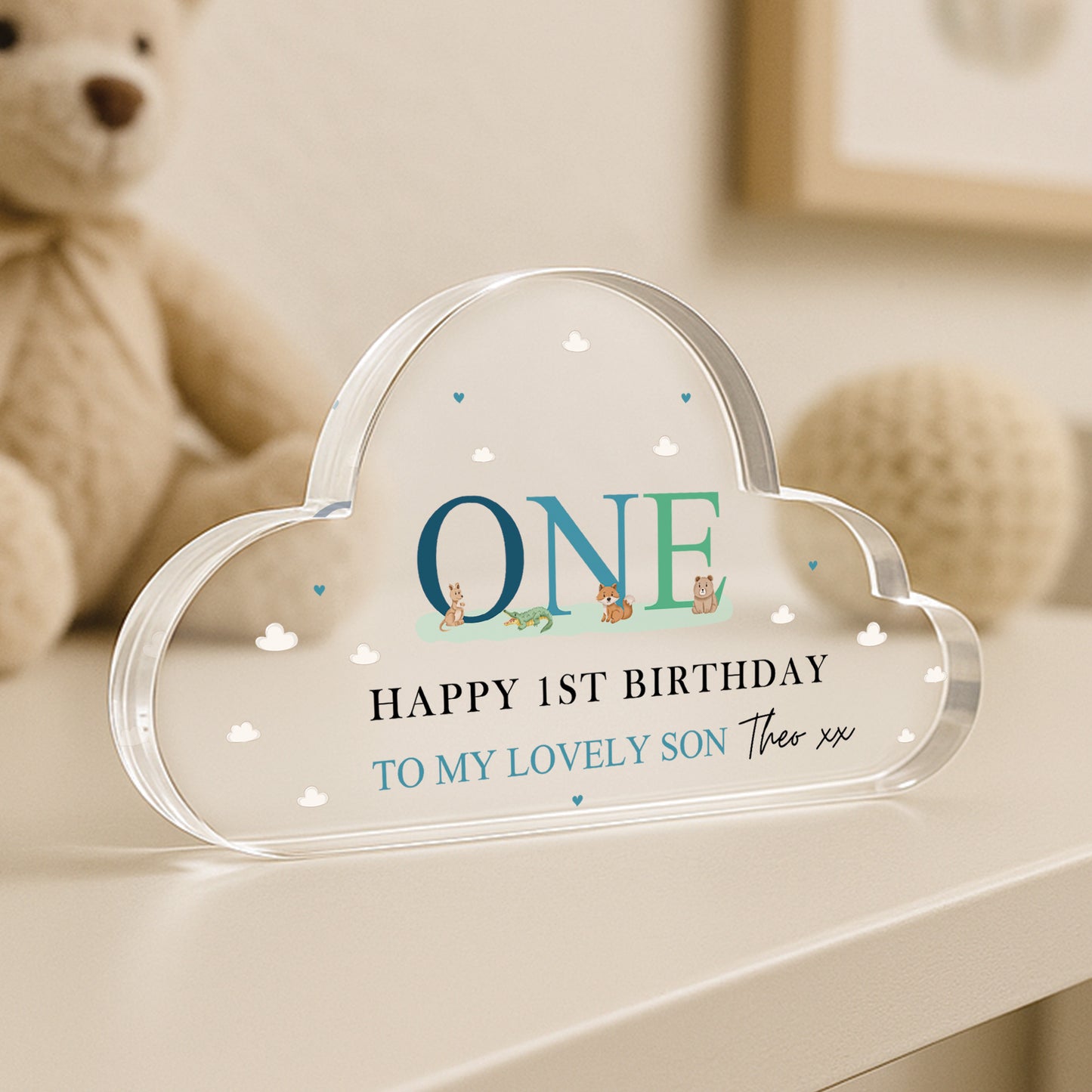 Happy 1st Birthday Gift For Son Personalised Nursery Decor