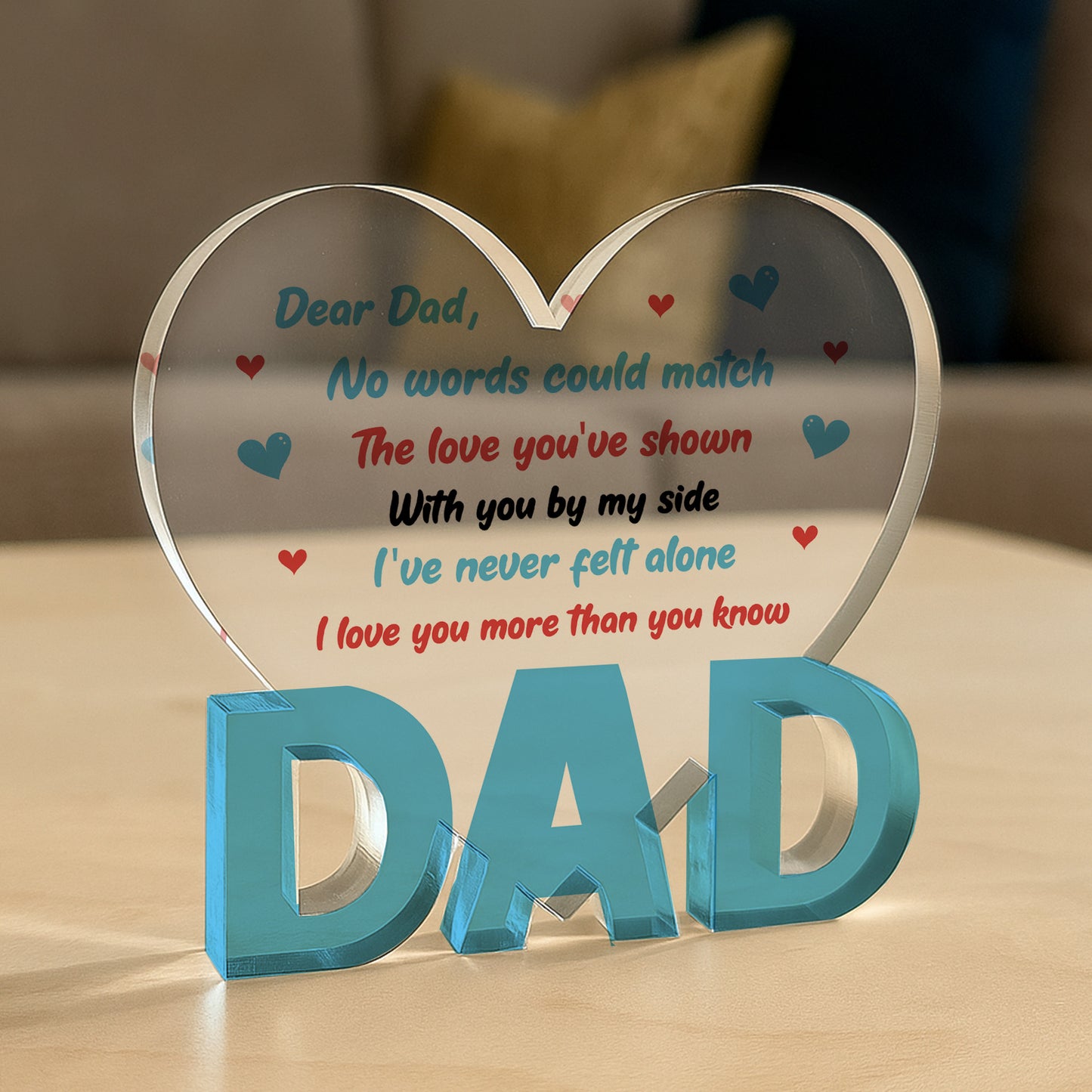 Gifts For Dad Birthday Gifts Acrylic Plaque LOVE YOU Dad Gift
