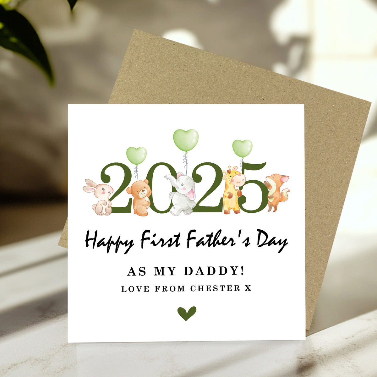 Personalised First Father's Day Card For New Dad Daddy 1st