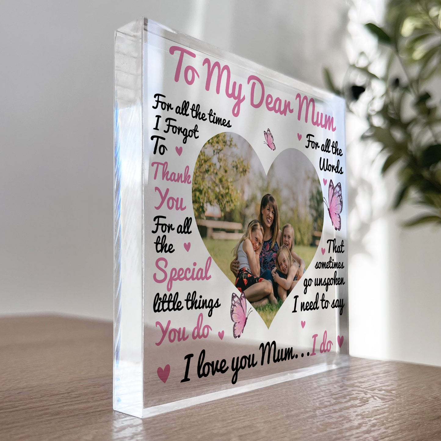 Personalised Mum Photo Plaque, To My Dear Mum Gift, Mum Gifts