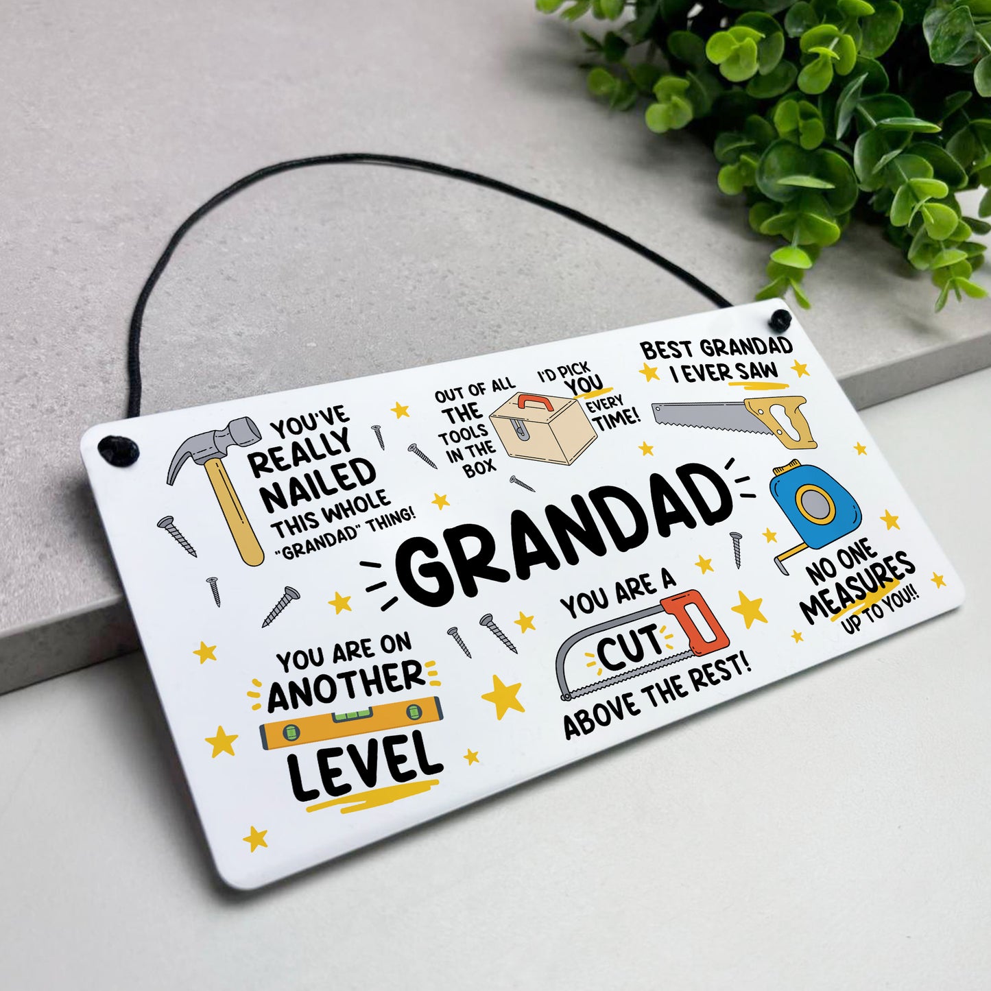 Funny Grandad Plaque Gift For Fathers Day Birthday Gift