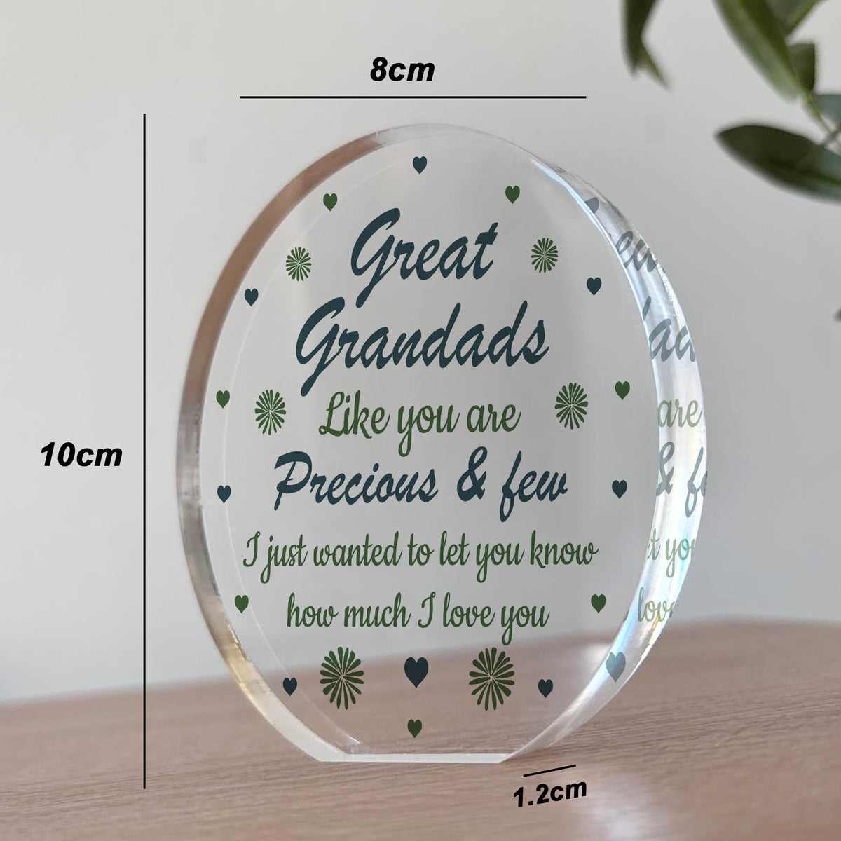 Great Grandad Gift Precious And Few Acrylic Plaque Great Grandad