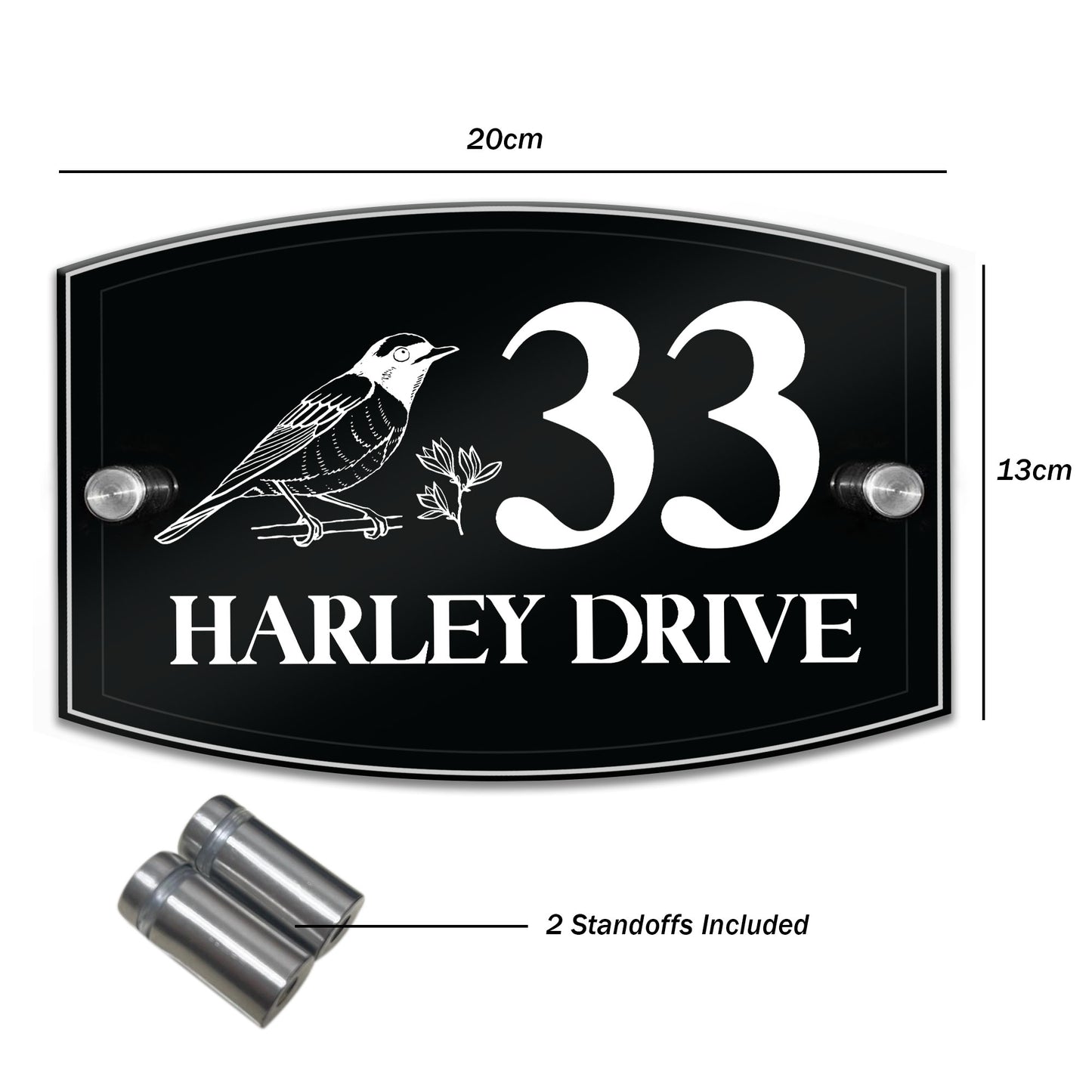 Contemporary House Sign Plaque Door Number Home Address
