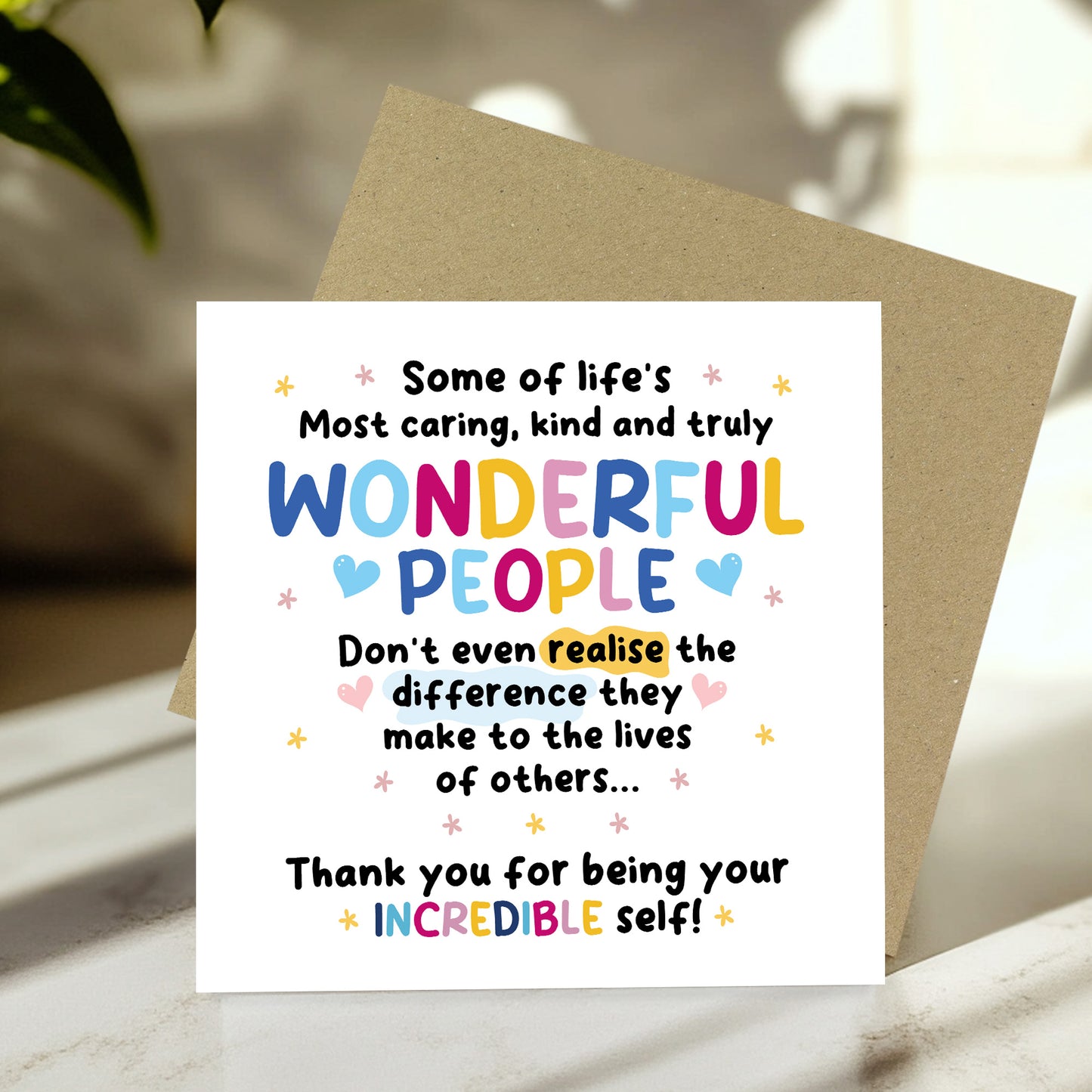 Thank You Card Appreciation Card Volunteer Friend Nurse Midwife