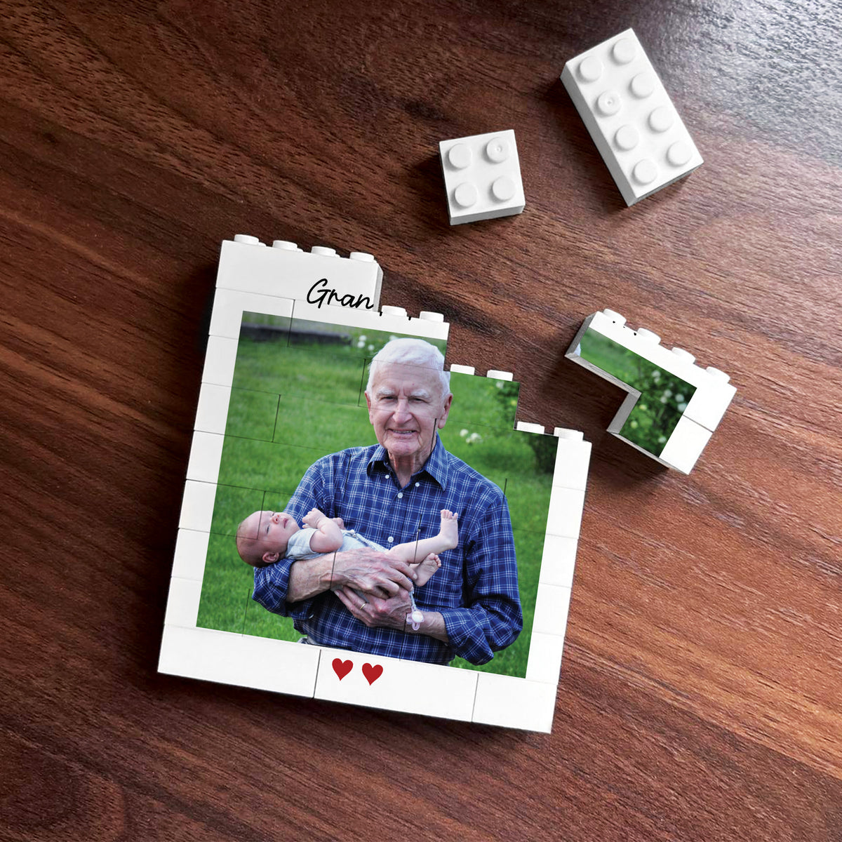 Grandad And Me Plaque Brick Photo Block Gift For Fathers Day