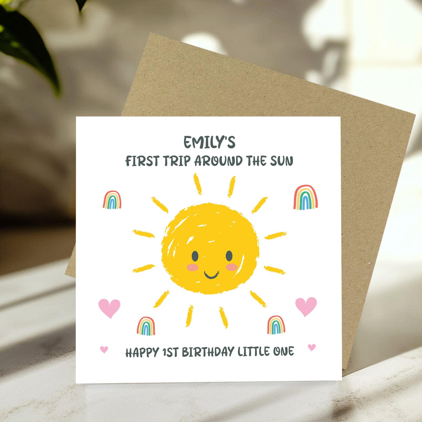 Personalised 1st Birthday Card For Daughter First Trip Card