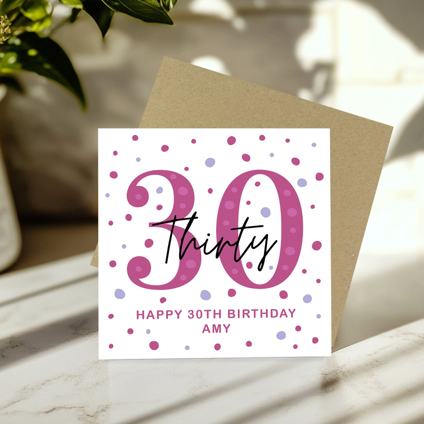 Personalised 30th Birthday Card Friend Thirtieth Birthday Sister