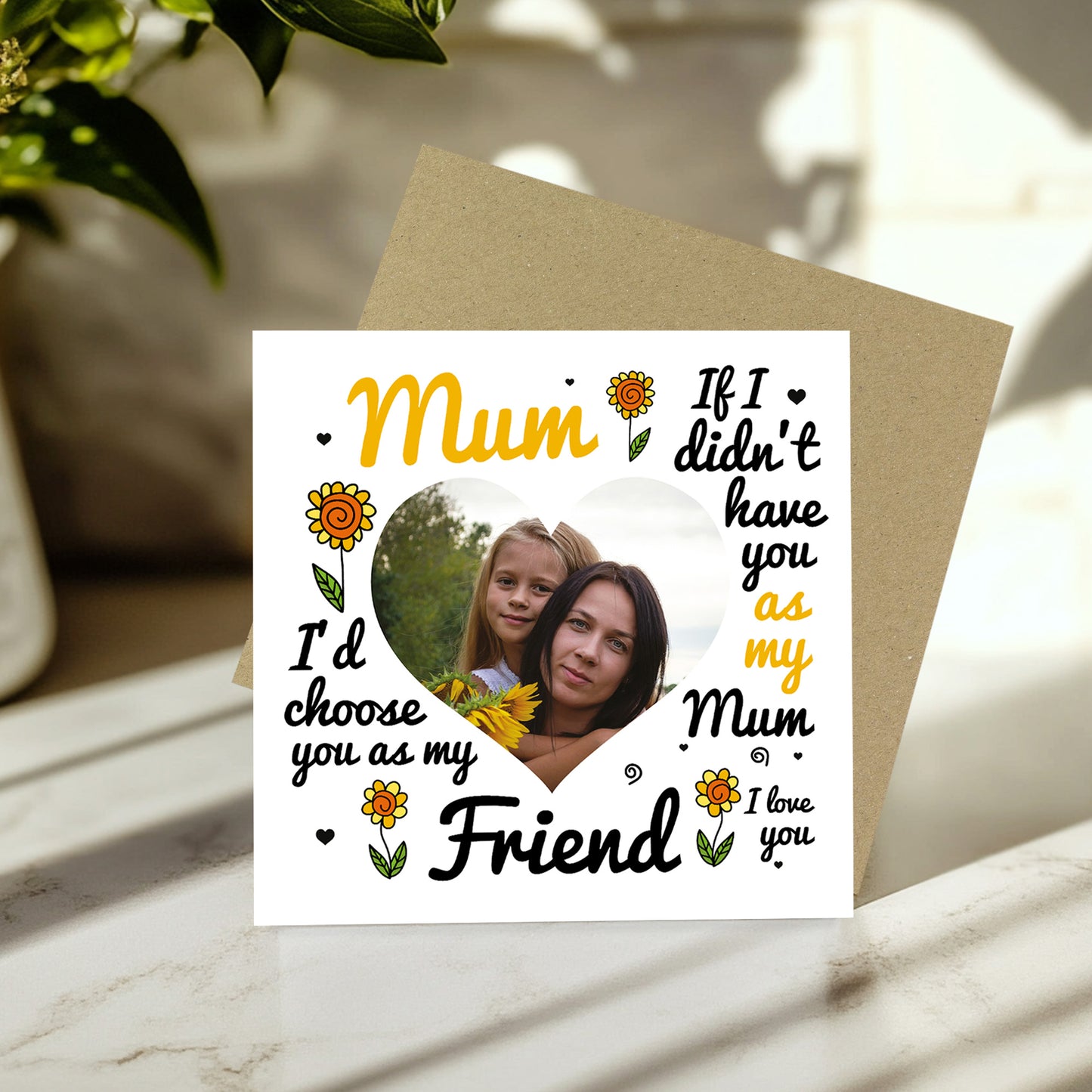 Mum Card Personalised Mum Card Photo Card For Best Friend Card