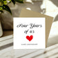 4th Anniversary Card For Husband Wife Boyfriend Girlfriend