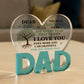 Dad Gifts For Dad Acrylic Heart Plaque 10cm x 10cm Dad Birthday