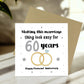 60th Wedding Anniversary Card For Husband Wife Couple