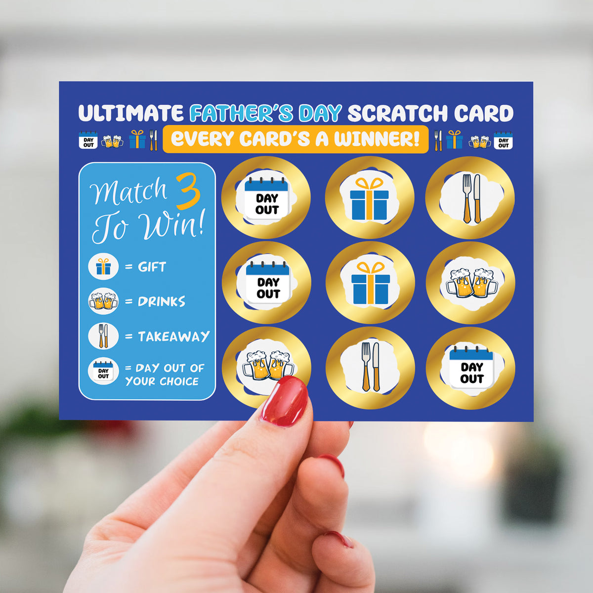 Gifts for Dad Scratch Card Fathers Day Gift Scratch Card Novelty