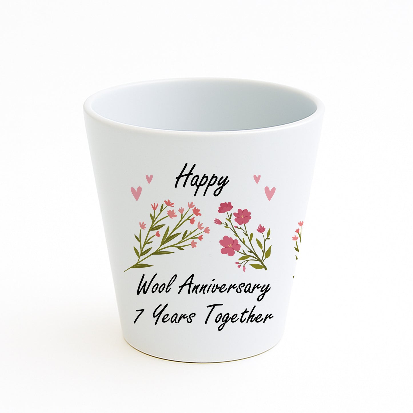 7th Anniversary Gift For Wife Husband Novelty Ceramic Plant Pot