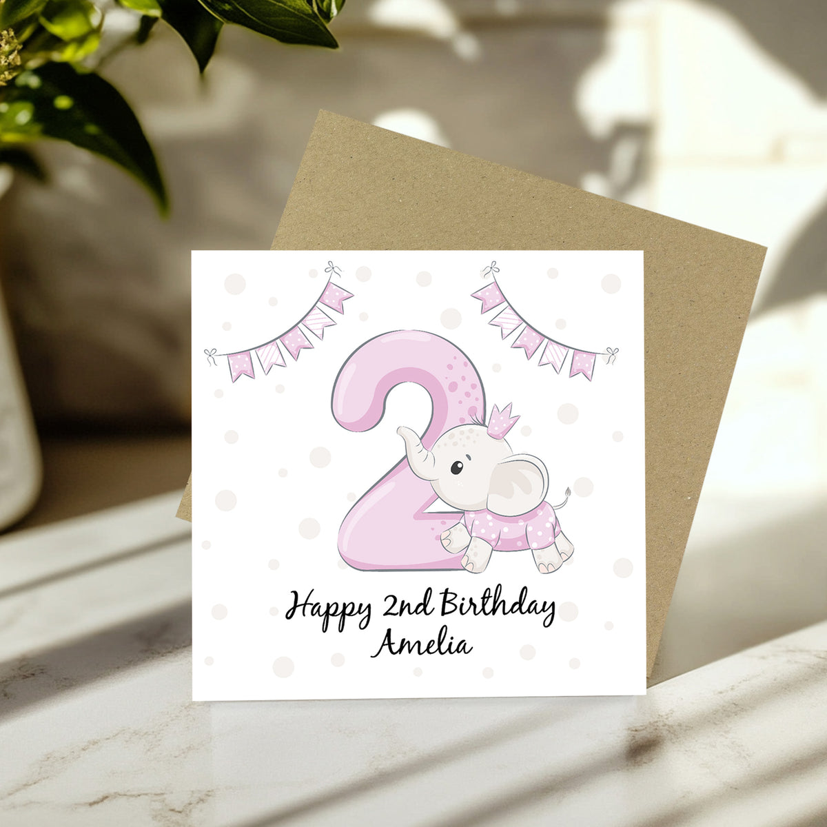 Personalised 2nd Birthday Card For Girl Daughter 2nd Birthday