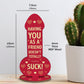 Funny Rude Best Friend Plaque Novelty Friendship Gift For Women