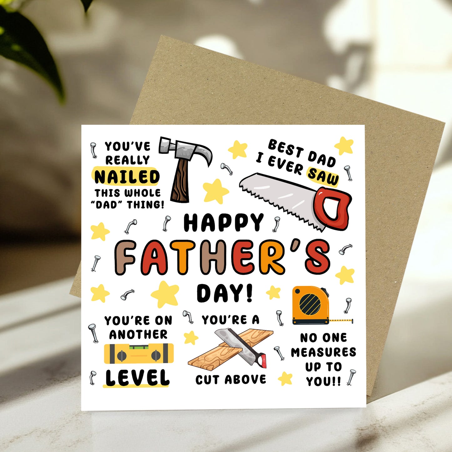 Fathers Day Card Novelty Tools Funny Cards For Dad Happy Fathers