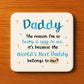 Gifts For Daddy DADDY COASTER Daddy Birthday Gift For Christmas