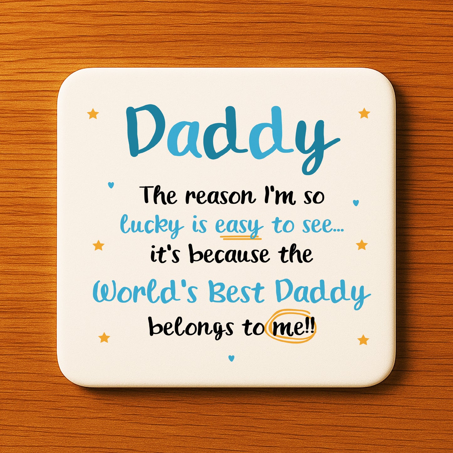 Gifts For Daddy DADDY COASTER Daddy Birthday Gift For Christmas