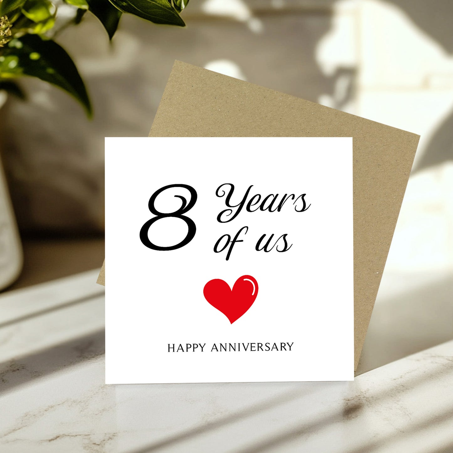 8th Anniversary Card For Husband Wife Boyfriend Girlfriend