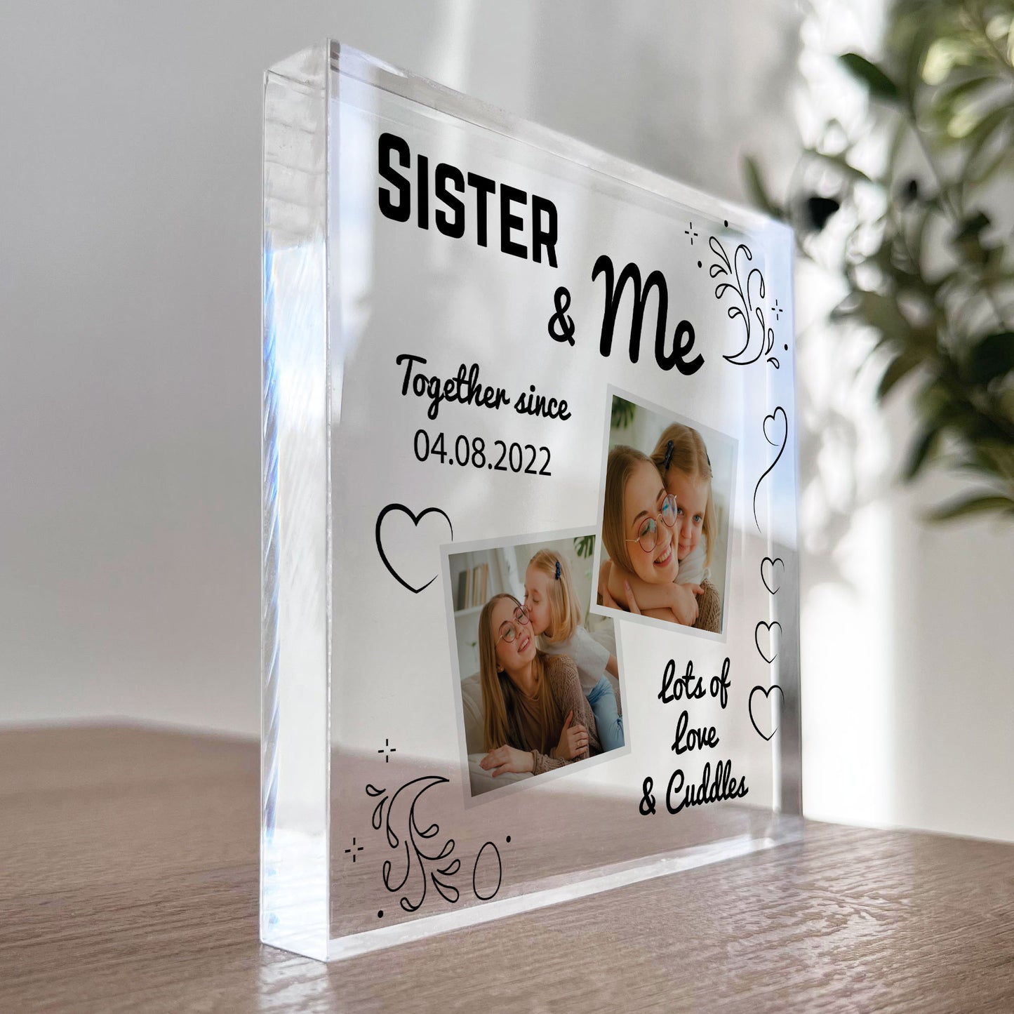 Personalised Gift For SISTER From Sister Brother SISTER AND ME