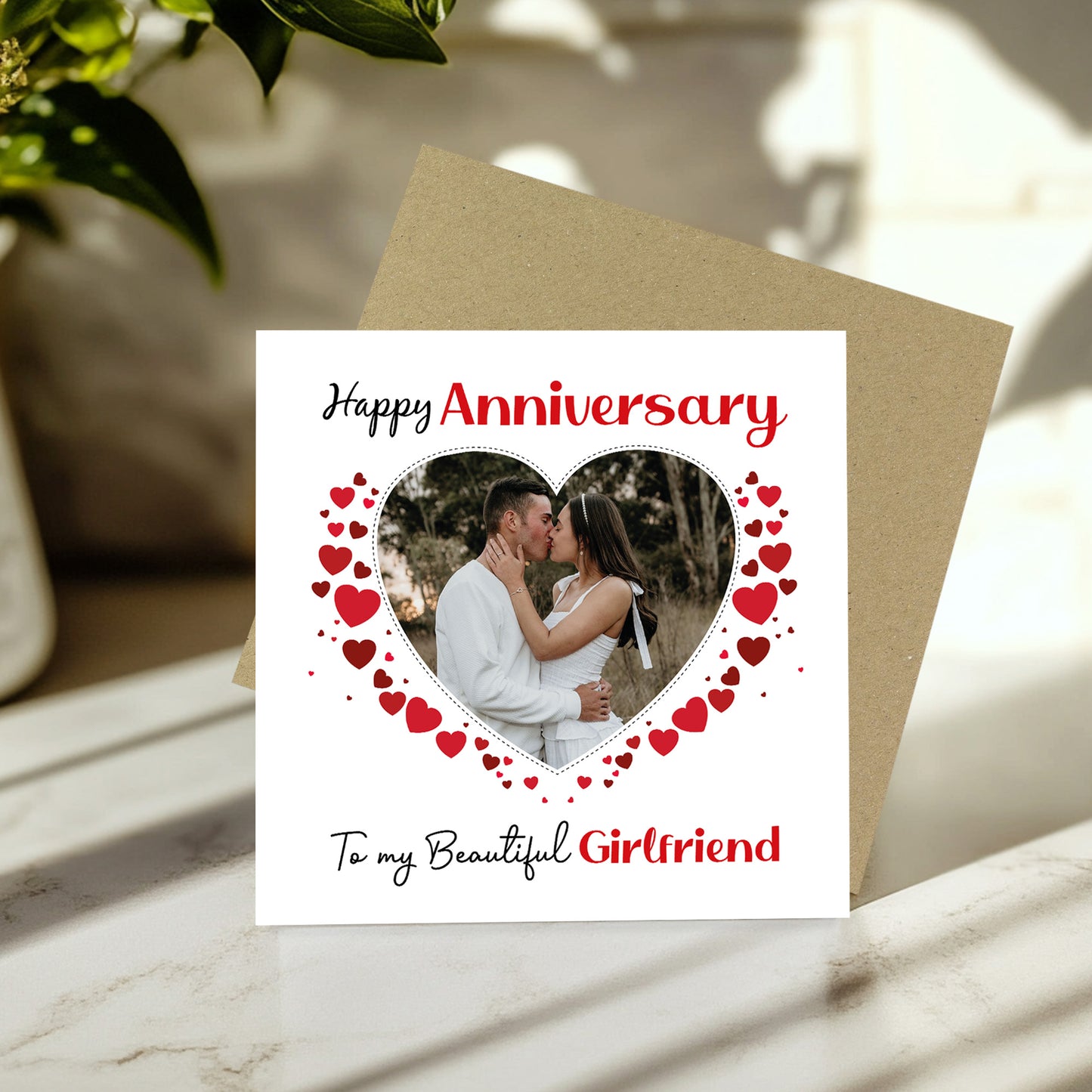 Anniversary Personalised Photo Anniversary Card To My Girlfriend