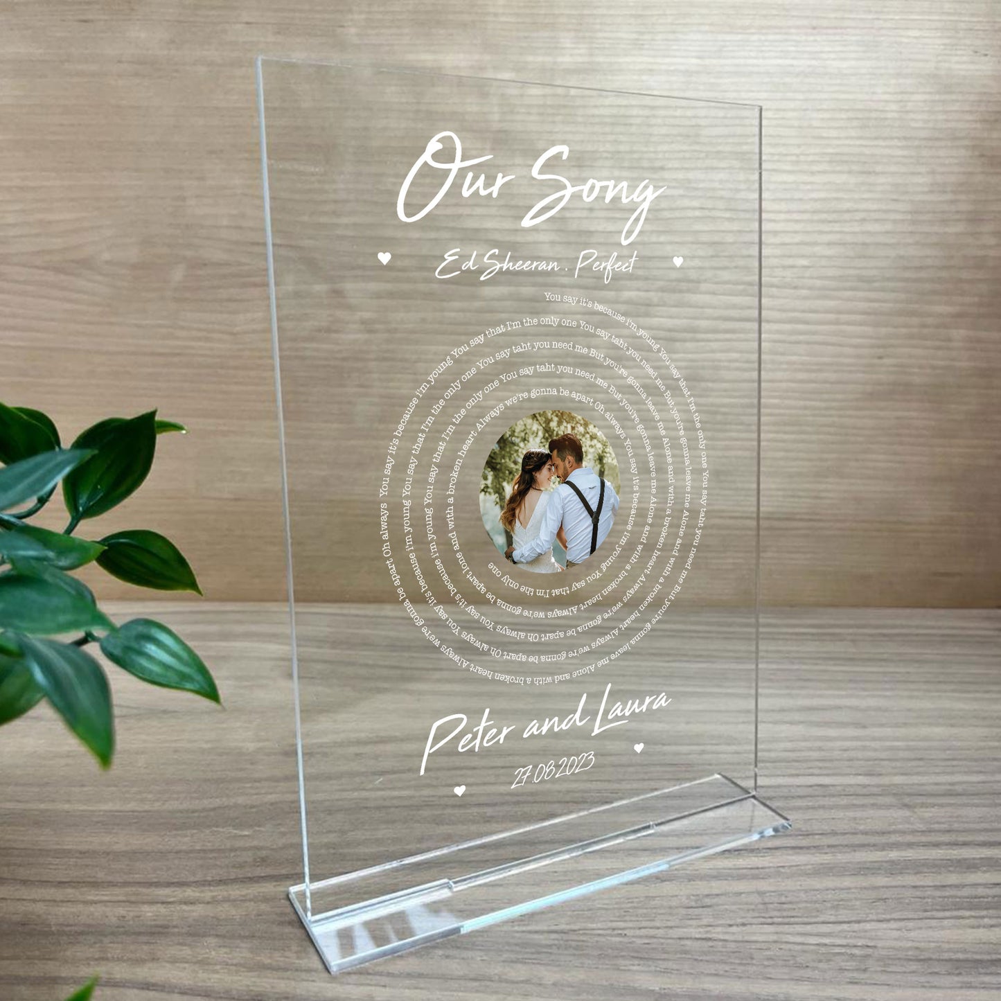 Personalised Our Song Anniversary Plaque For Husband Wife