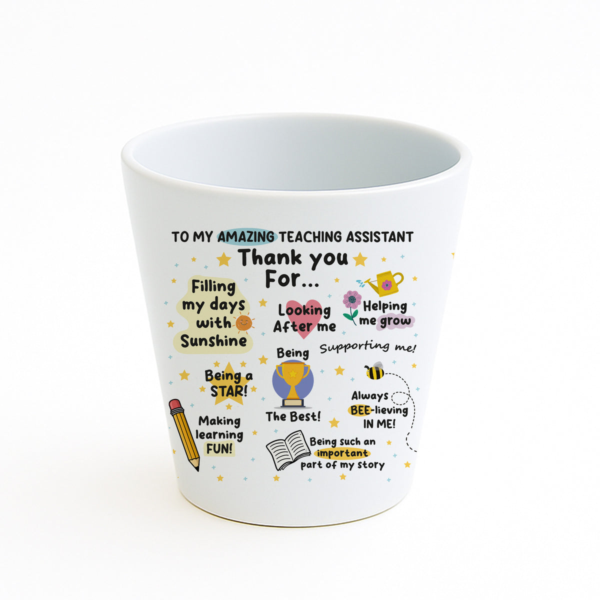 Thank You Gift For Teaching Assistant Plant Pot 10cm x 9cm