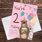 Youre 2 Today Birthday Card Second Birthday Card For Daughter