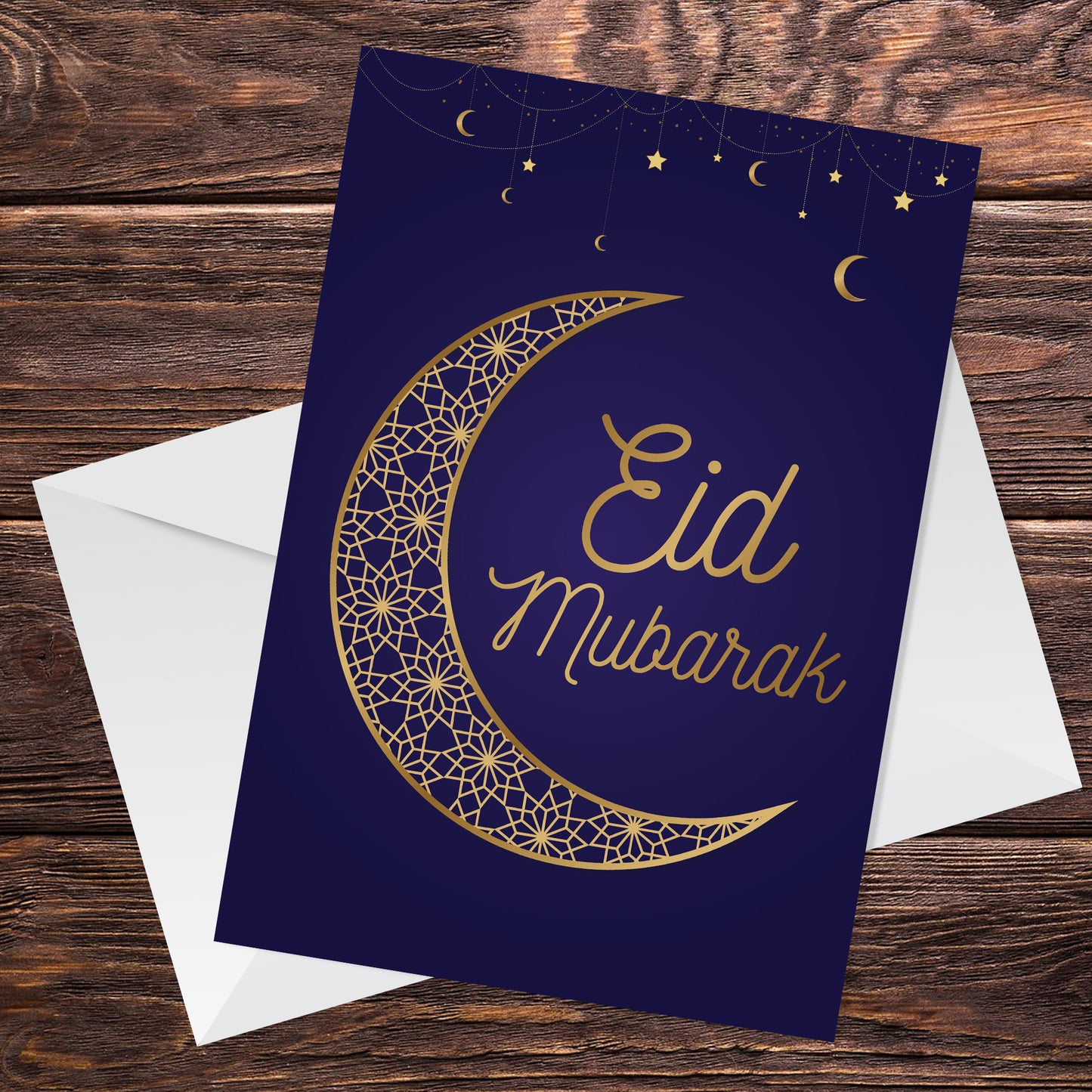 Eid Mubarak Card Happy Eid Mubarak Greetings Card Ramadan Card