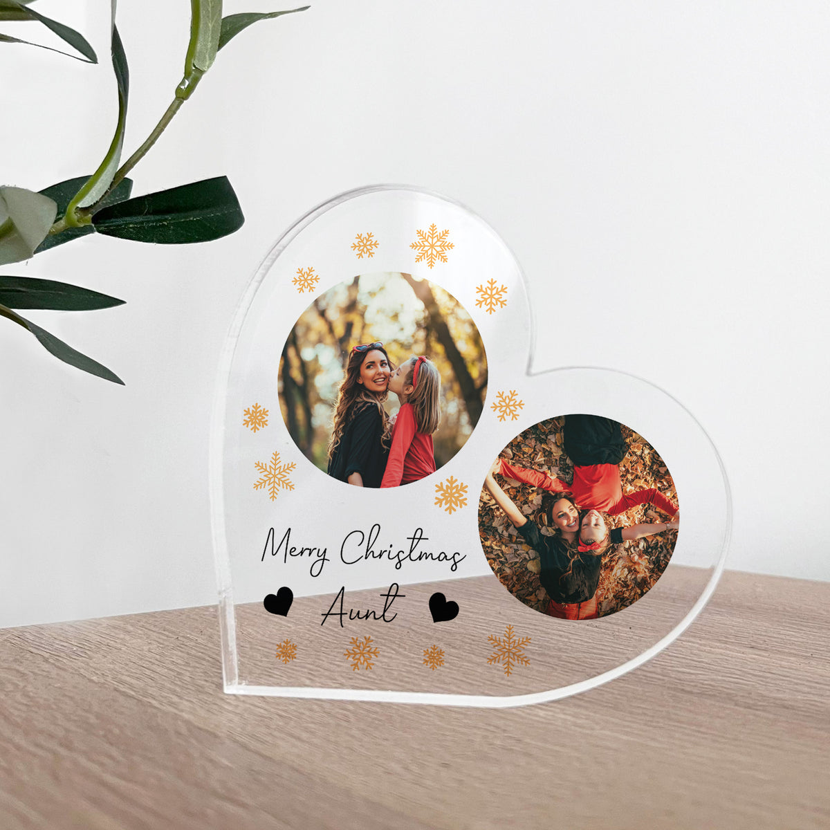 Merry Christmas Auntie Gift Personalised Acrylic Plaque