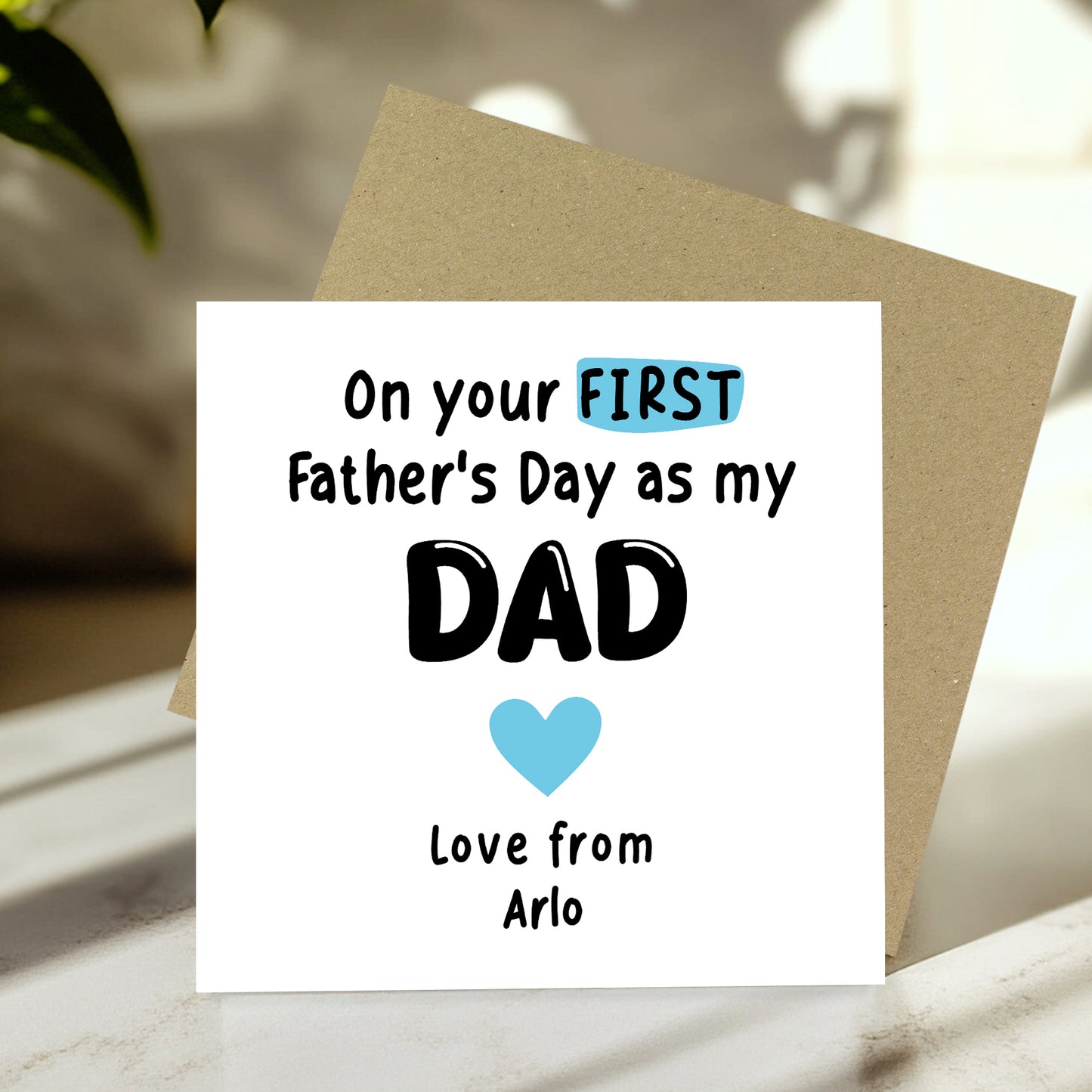 First Fathers Day Card For Dad Daddy Personalised Dad Card